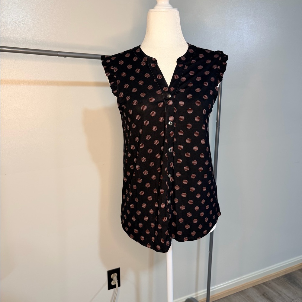 Papermoon Black and Red Polka Dot Blouse